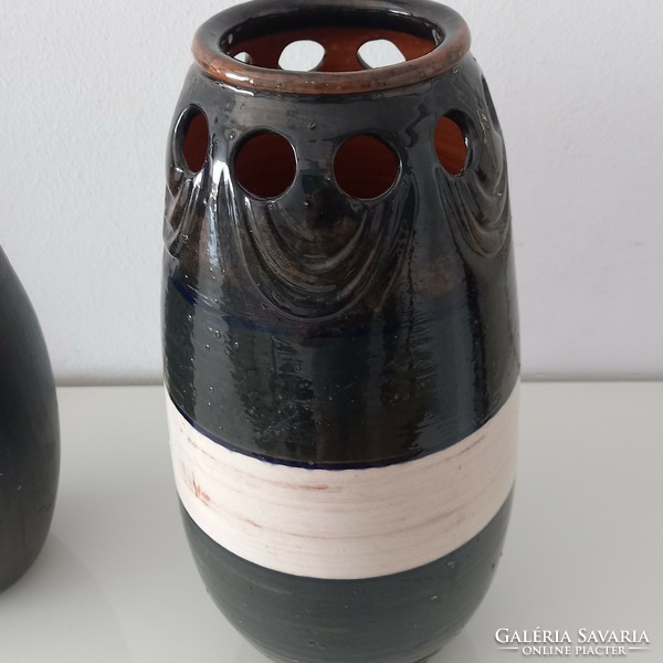 Glazed ceramic vase 33 cm