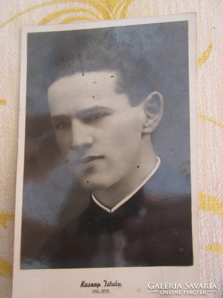 TISZTELETREMÉLTÓ KASZAP ISTVÁN (1916-1935) magyar jezsuita novicius ISTEN SZOLGÁJA KORABELI FOTÓLAP