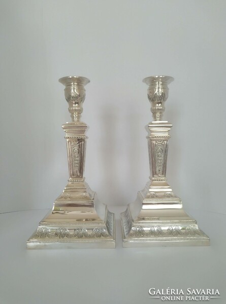 Pair of silver candle holders 925 sterling