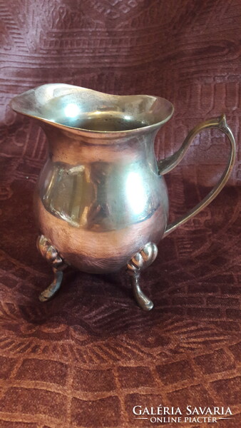 Old silver-plated teapot with accessories (m2839)