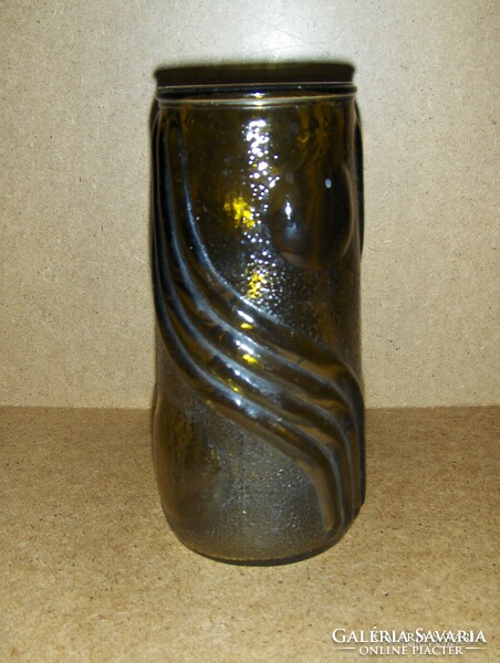Retro üveg váza 21 cm (1/d)