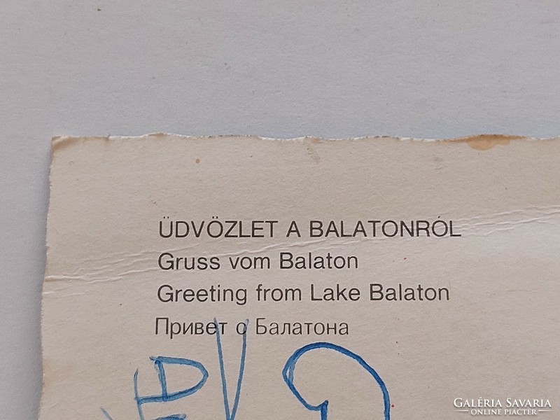 Retro képeslap fotó levelezőlap 1986 Balaton vitorláshajók