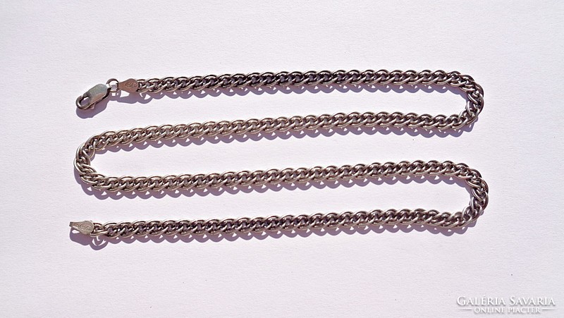 50.5 cm. Length 5 mm. Wide Italian 925 silver necklace