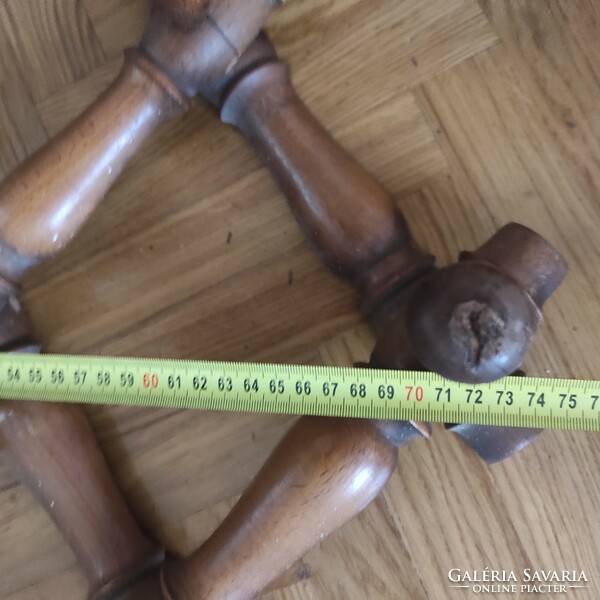 Wall-mounted wooden coat hanger, openable, antique, at least 100 years old. Adjustable size