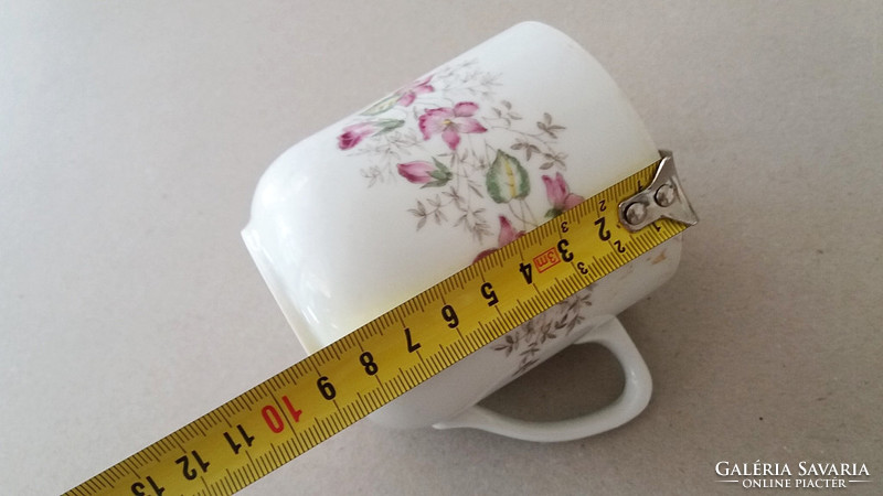 Régi porcelán bögre ibolya mintás vintage csésze 9 cm