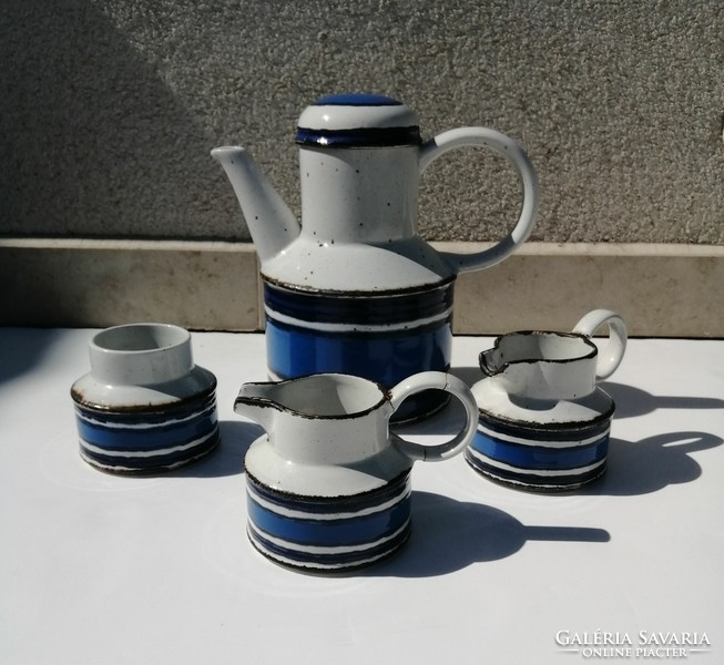 Some pieces of an English midwinter stonehenge moon tea set, 1970s