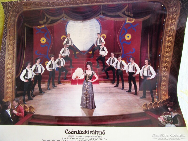 1971 Csárdásárályň operetta film sinetar latino songs psota contemporary advertising photo 30 cm photo 4 pieces
