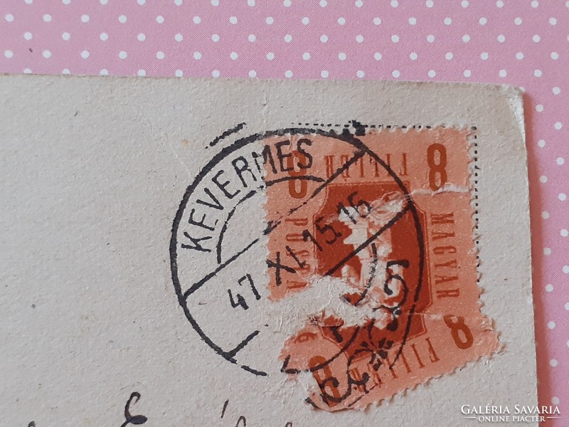 Régi virágos képeslap 1947 levelezőlap