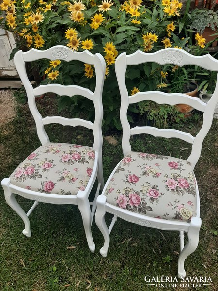 Provence style chairs, repainted and upholstered