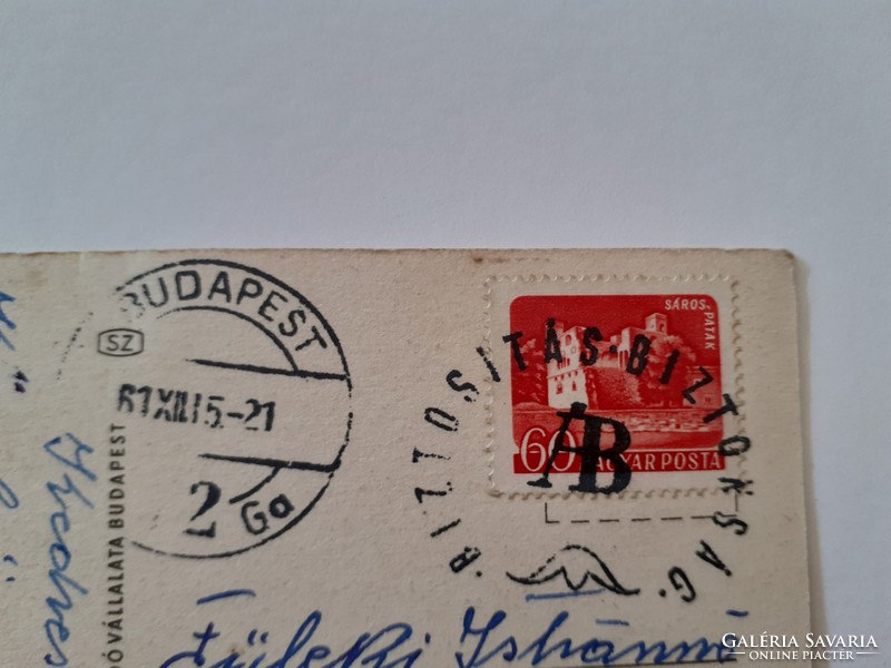 Régi virágos képeslap 1961 sárga rózsás levelezőlap