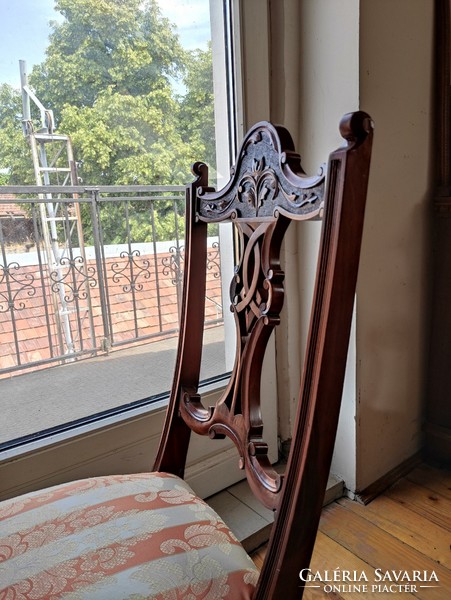 Refurbished mahogany chair for sale/4 pcs/new upholstery
