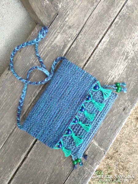 'Waterside' hand-woven felt-effect wool bag