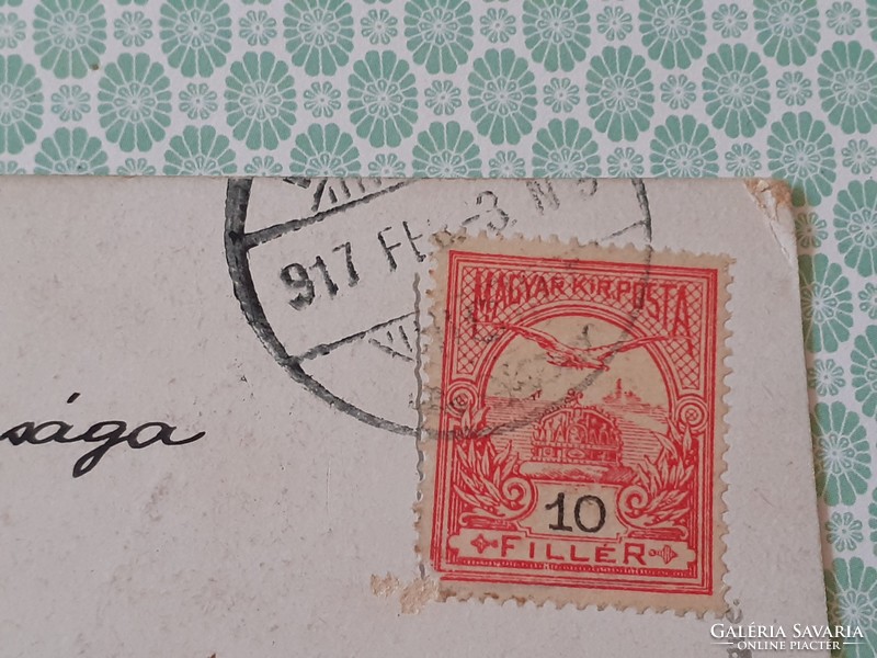 Régi képeslap 1917 E. Kosa művészeti levelezőlap