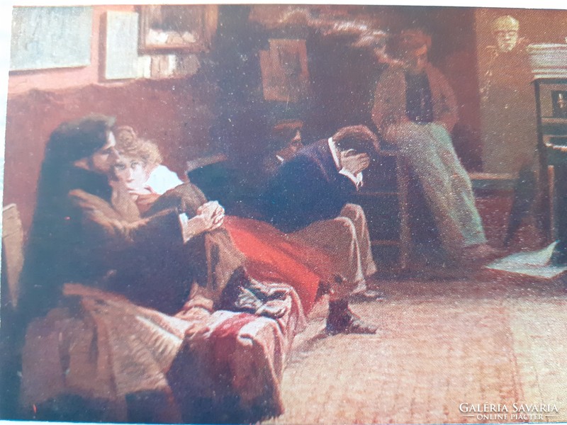 Régi képeslap 1917 Balestrieri Beethowen művészi levelezőlap