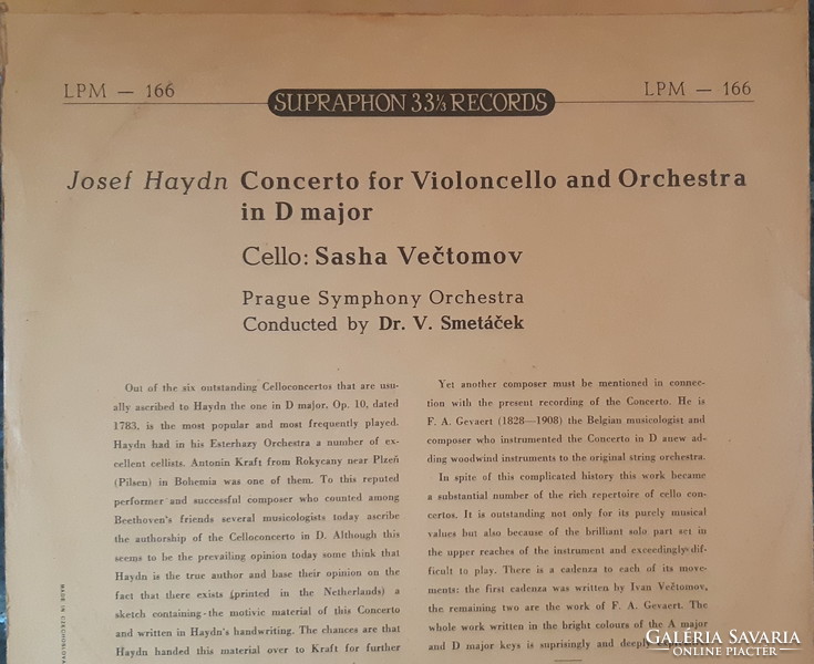 Sasha vectomov haydn cello concerto in d major lp b 10