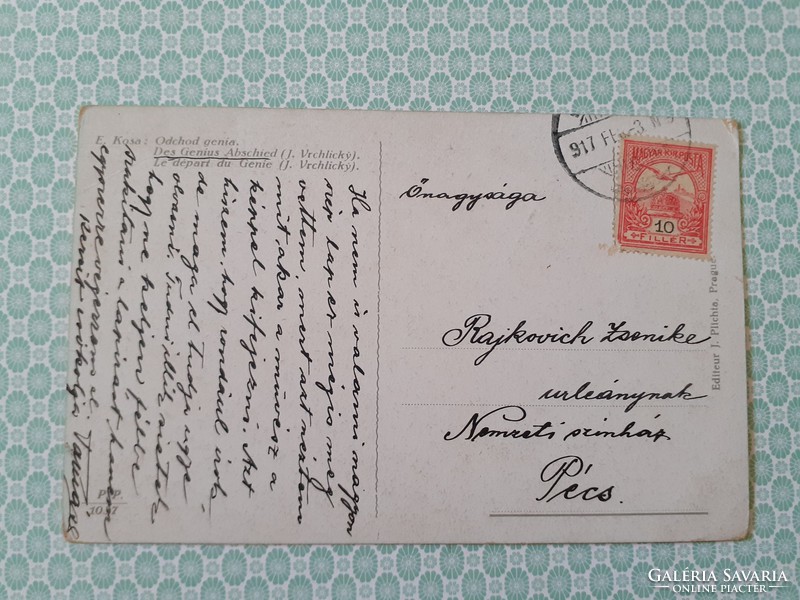 Old postcard 1917 e. Kosa art postcard