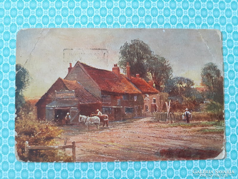 Old postcard 1925 rural life picture artistic postcard