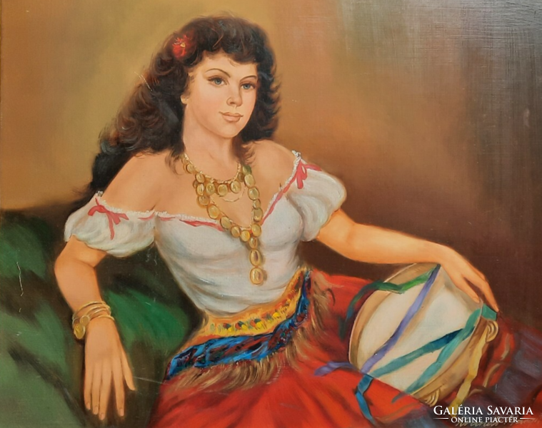 Margit Kránitz: Carmen (original juried oil painting with frame)