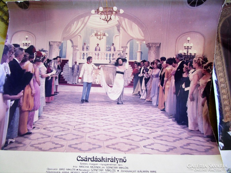 1971 Csárdásárályň operetta film sinetar latino songs psota contemporary advertising photo 30 cm photo 4 pieces