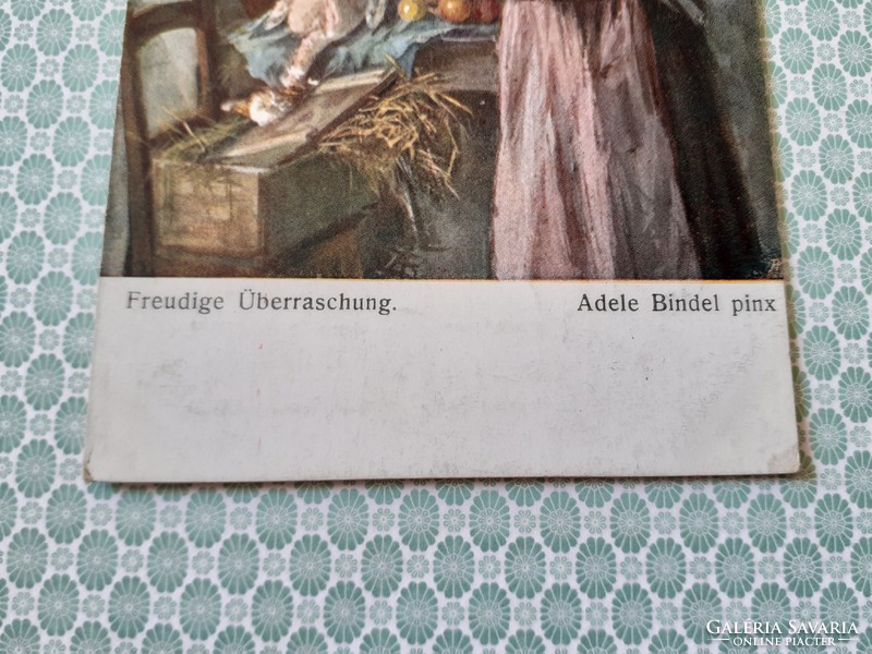 Régi képeslap Wiener Kunst levelezőlap hölgy