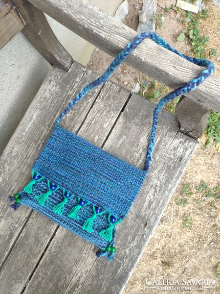 'Vízivilág' hand-woven felt-effect wool bag