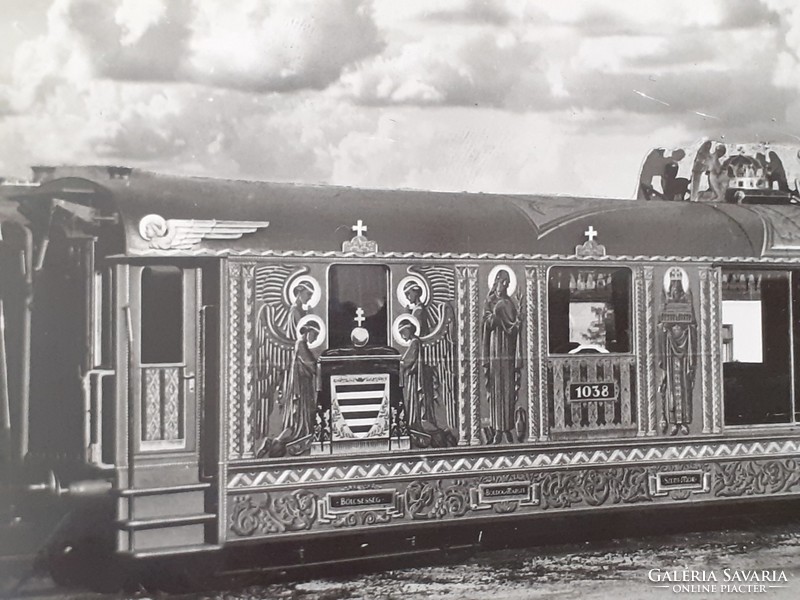 Old photo postcard 1938 postcard of the right golden train of the traveling saint