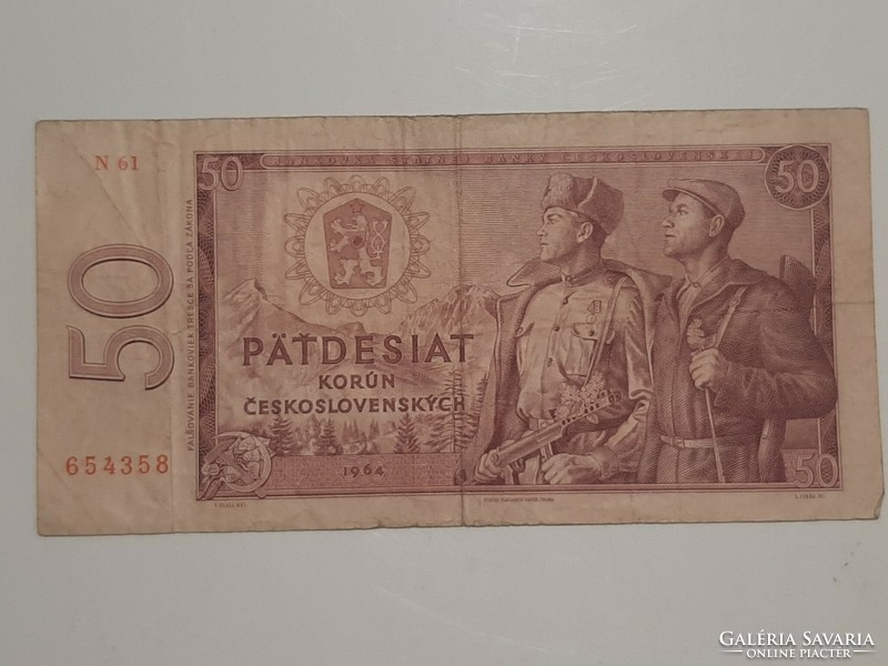 Csehszlovákia 50 korona  1964  patdesiat korun ceskolovenskych