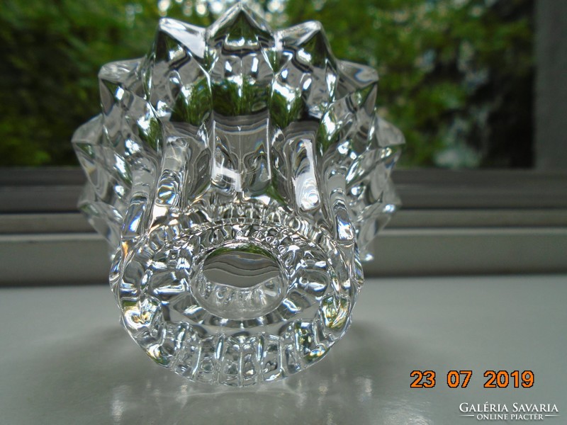 Modern Scandinavian style crystal candle with candle holder