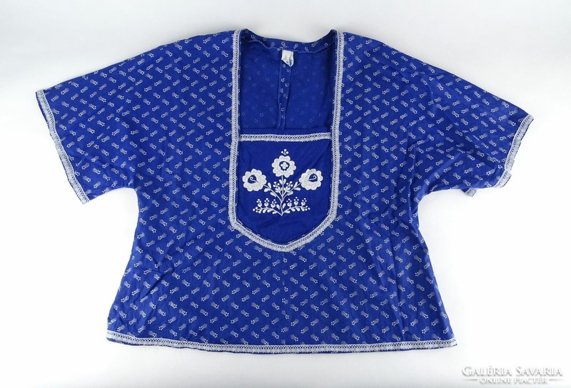 1J846 old blue dyed women's dress blouse