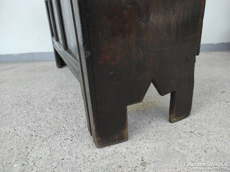 Antik reneszánsz bútor faragott keményfa intarzia berakásos fa láda 18-19. század 940 5726