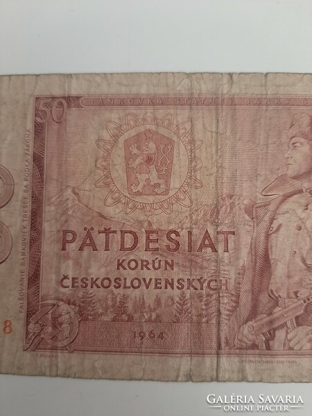 Czechoslovakia 50 crowns 1964 patdesiat korun ceskolovenskych