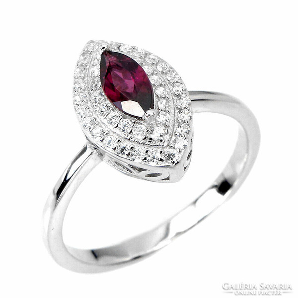 57 And real garnet 925 silver ring