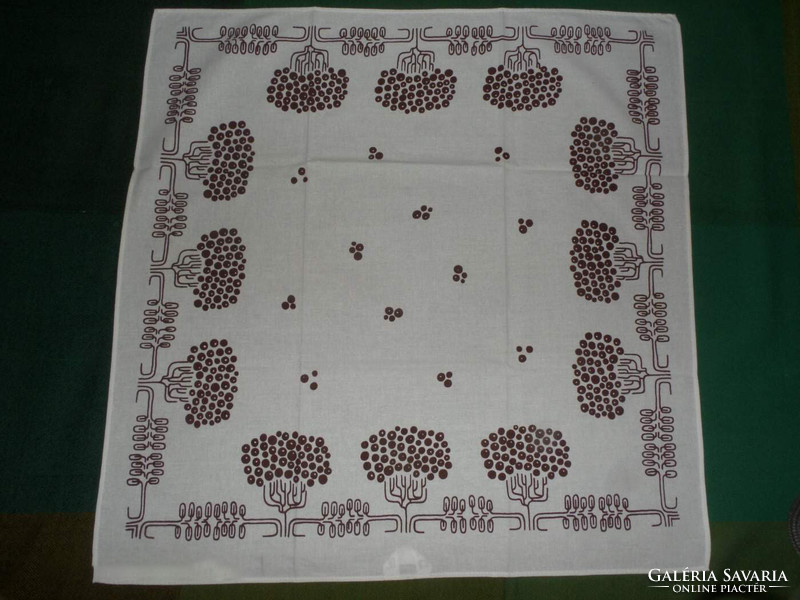 Retro, old linen tablecloth, kitchen textile (2 pcs.)