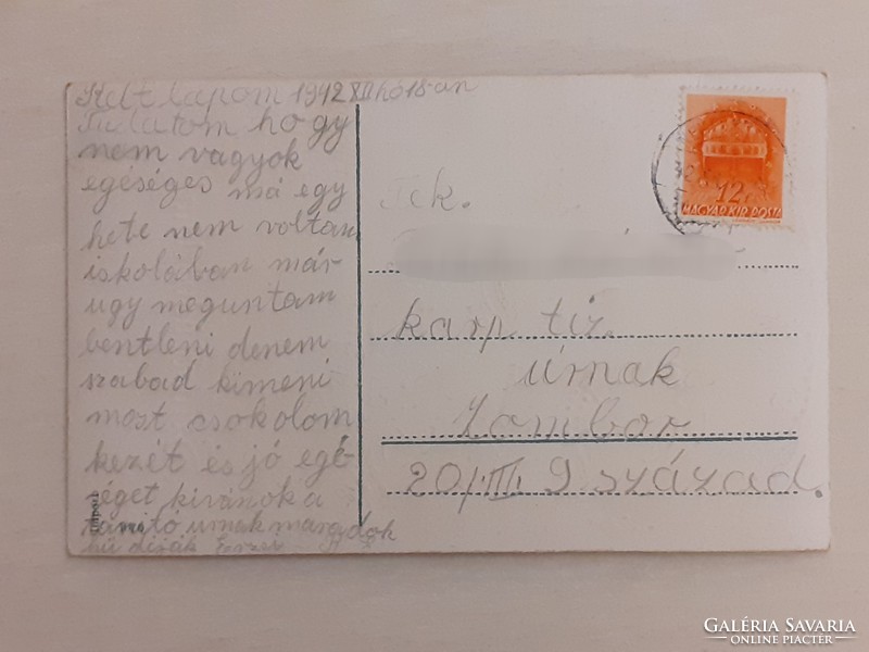 Régi képeslap 1942 gyerekek levelezőlap
