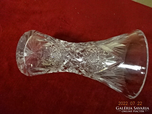 Német kristályüveg váza, magassága 20,5 cm. Vanneki! Jókai.