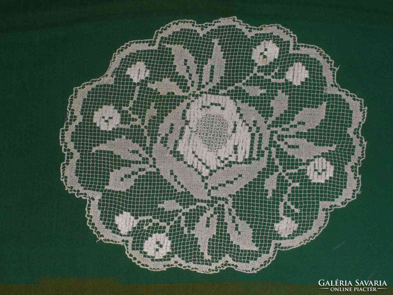 Hand crochet lace tablecloth