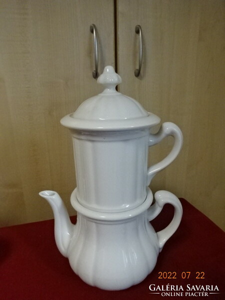 Schlaggenwald német porcelán fehér teafőző szett. Vanneki! Jókai.
