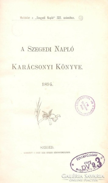 The Christmas book of the Szeged diary 1894