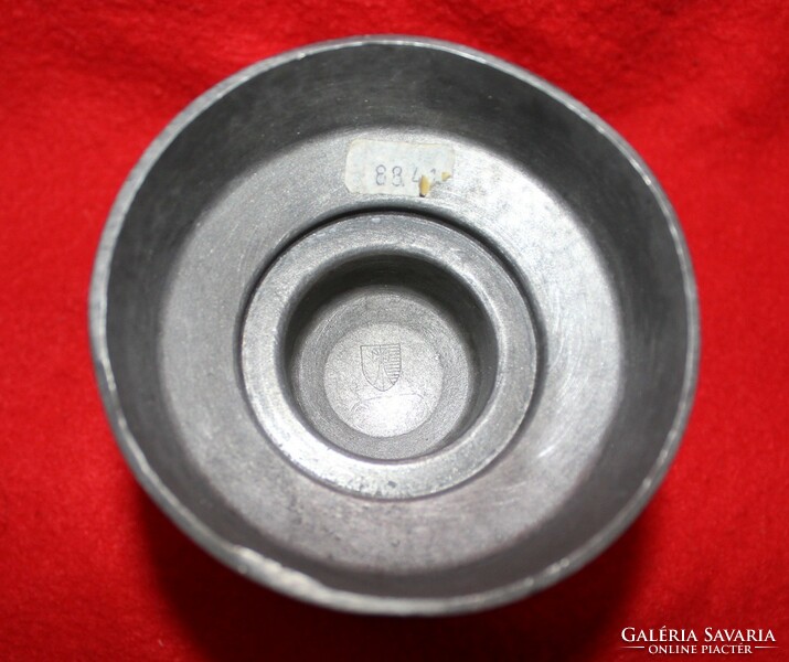 Marked pewter candle holder
