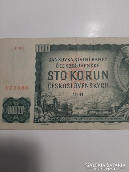 Czechoslovakia 100 crowns 1961 sto korun ceskolovenskych