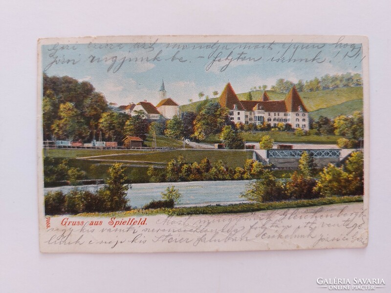 Régi képeslap 1901 levelezőlap Spielfeld