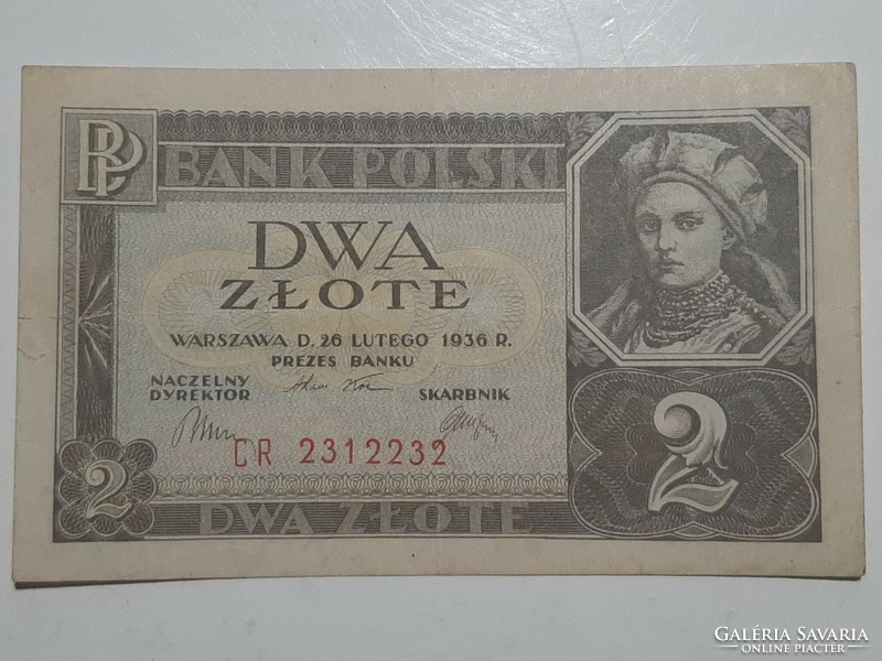 Lengyelország  2 zloty , zlote , zlotych 1936 szép állapotban