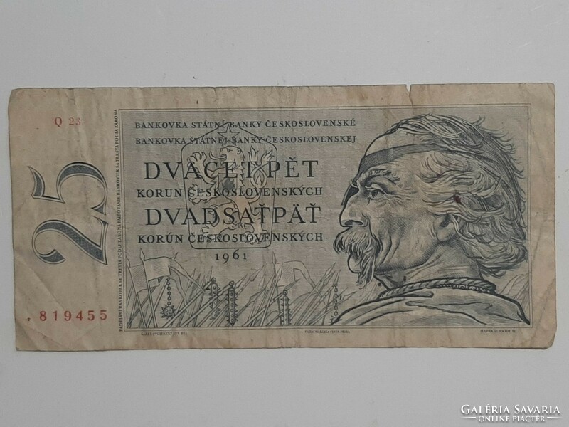 Ritka ! Cseh , Csehszlovákia , 25 korona 1961