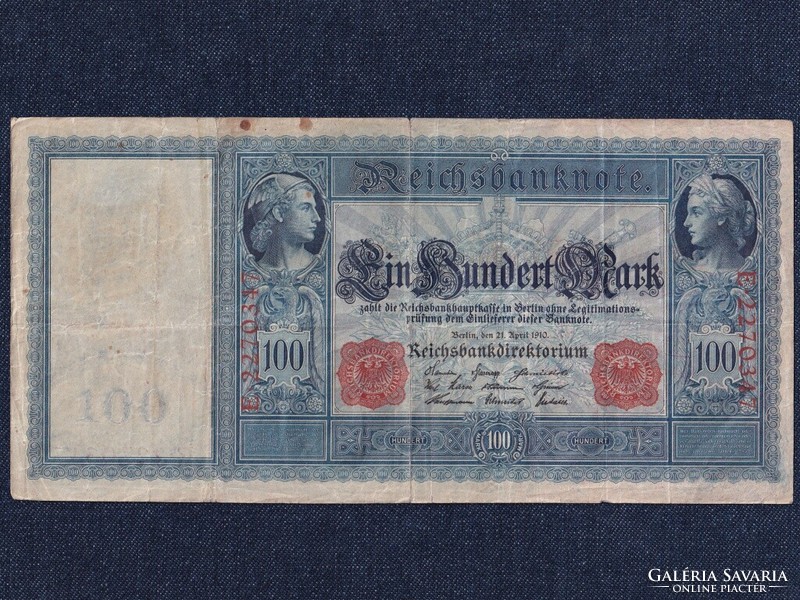 Németország Második Birodalom (1871-1918) 100 Márka bankjegy 1910 (id5681)