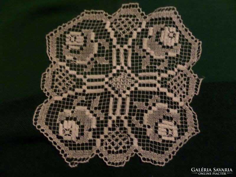 Antique hand crocheted lace tablecloth