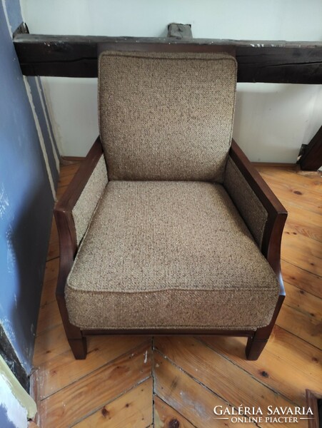 Nagyon szép mogyorószínű szövettel kárpitozott fotel/Drexel/