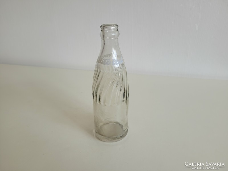 Old retro carbonated soft drink glass bottle mid century soft drink bottle