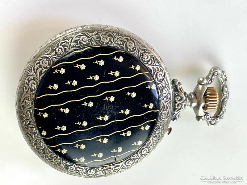 Rare antique pocket watch with decorated case