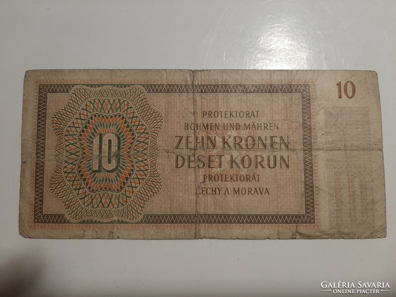 Csehország Cseh-Morva protektorátus 10 korona   zehn kronen, korun  1942