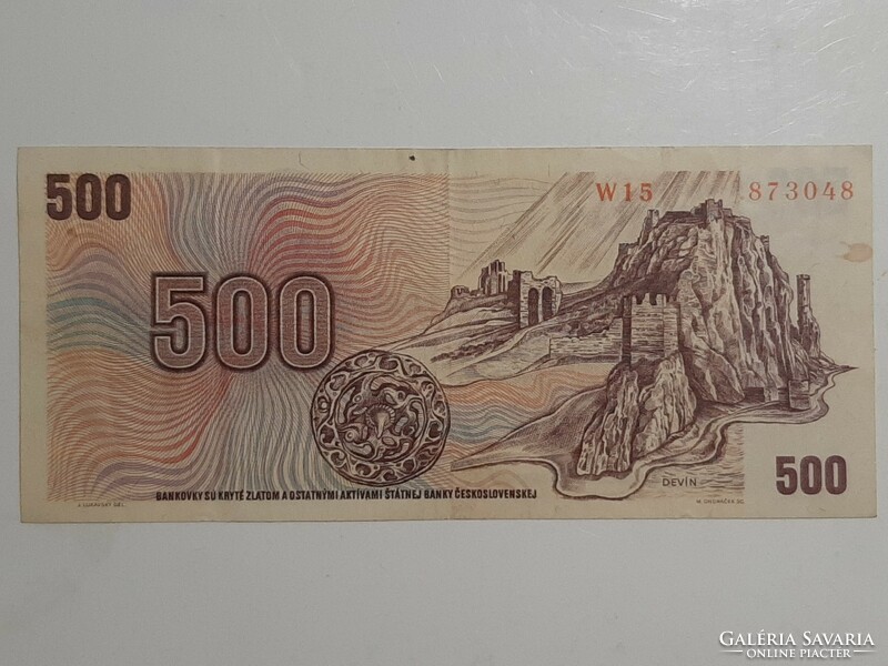 Csehszlovákia   Csehszlovák  500 korún  , korona 1973